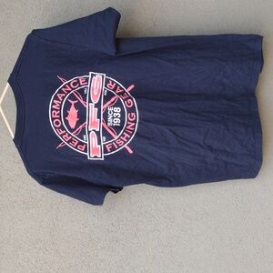 Columbia Blue Tee Pink PFG Logo L